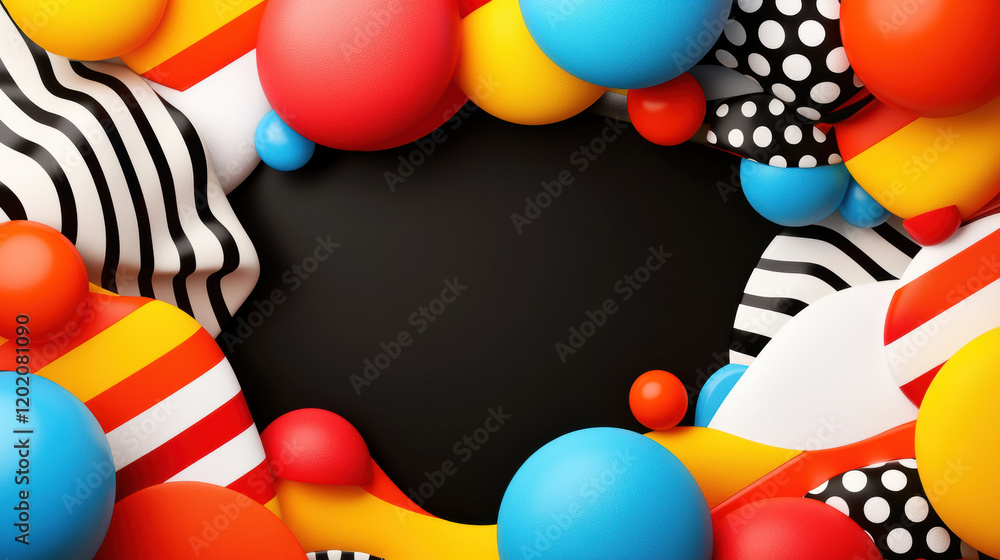 Fototapete colorful abstract background with geometric shapes and patterns