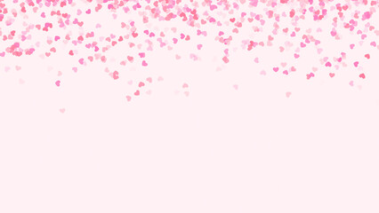 pink valentines day hearts falling , love romantic valentine and beauty background	