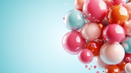 A dreamy assortment of soft pastel bubbles in warm tones against a gentle backdrop, invoking feelings of comfort, harmony and tranquility in a vibrant display.