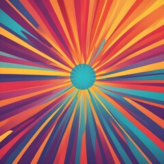 Retro inspired gradient sunbursts with vibrant tone