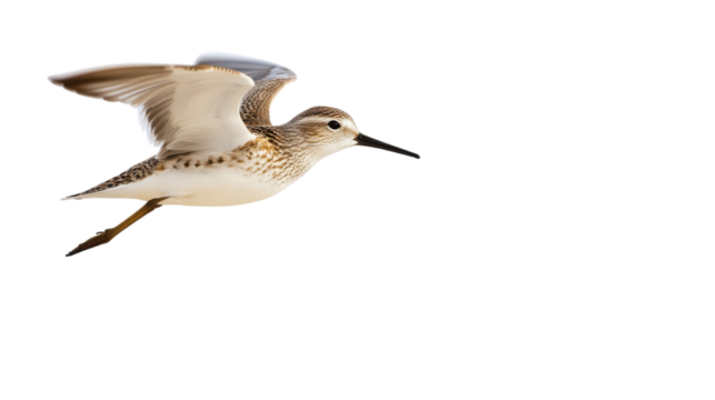 Sandpiper flying , isolated on transparent background
