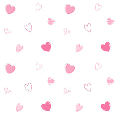 seamless pattern with hearts, valentines background decorate with hearts for wallpaper, wrapping paper, card, printing