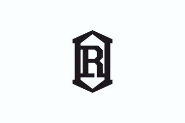 hipsters initial R symbol logo design vector ideas for interior, real estate, and mortgage business. monogram letter R icon logo vector design template with geometric and modern styles isolated white