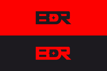 monogram symbol BDR logo vector design template. creative bold initial BDR icon logo design vector ideas for your sport business