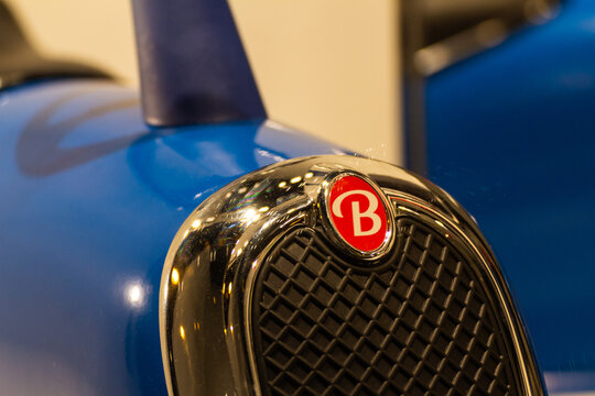 Baghera brand mark Toy retro car Baghera collectible.Russia,Saint-Petersburg, 08jan2025.
