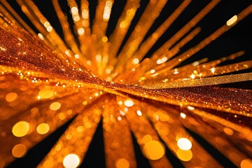 Bold Orange Glitter Backdrop with Sparkling Shimmer Effect