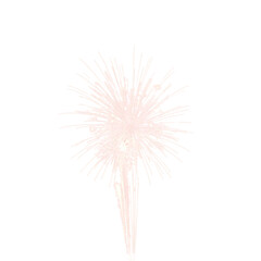 Obraz premium Minimalist Firework Outline on White Background