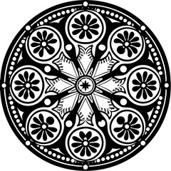 abstract black mandala vector