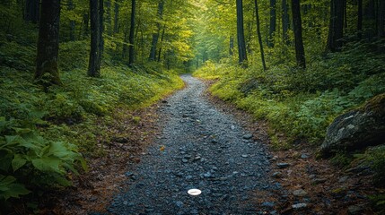 Obraz premium Forest Path and Compass