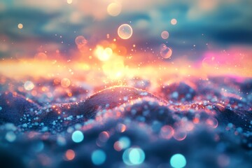 Glowing Waves of Light and Color at Sunset