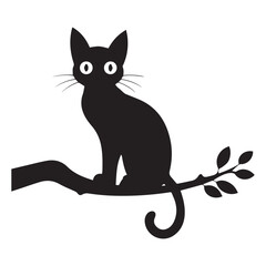 cat silhouette vector icon design