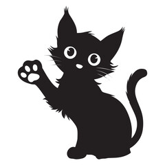 cat silhouette vector icon design