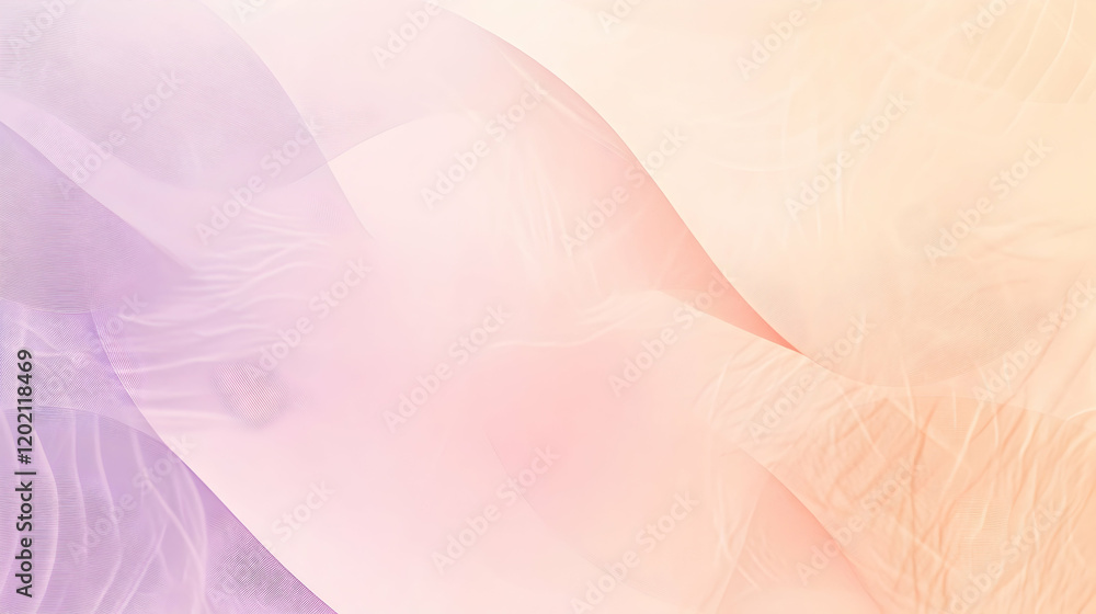 Poster a soft pastel gradient transitioning from peach to lavender, overlaid with subtle abstract circular 