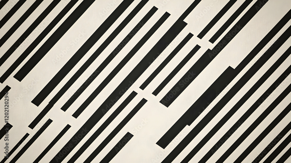 Aufkleber abstract pattern of evenly spaced diagonal lines in black and white, forming a geometric design on a