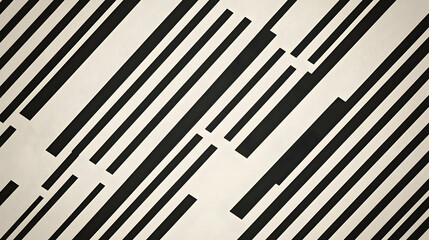 Abstract pattern of evenly spaced diagonal lines in black and white, forming a geometric design on a flat neutral background
