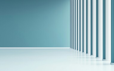 Fototapeta premium Modern interior space with columns and a minimalist design for creative projects.