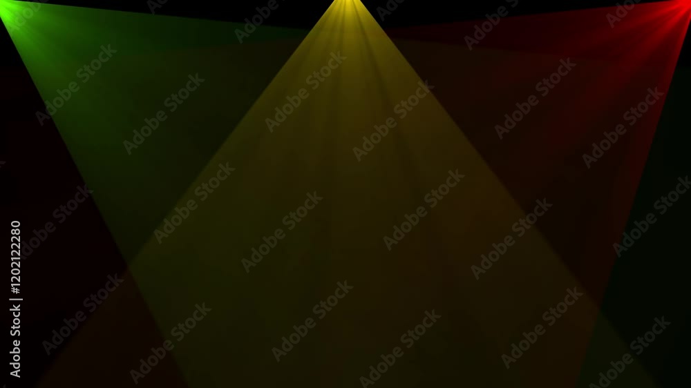 Aufkleber minimalistic background with rays of light, the light rays from above on black background looped ani