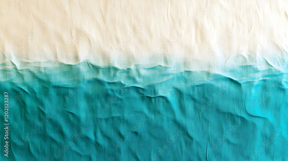 Poster gradient background transitioning smoothly from vibrant teal to soft cream with no texture or added 