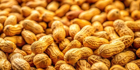 Obraz premium Close-up reveals intricate detail of unroasted peanuts, nestled on a retail display.
