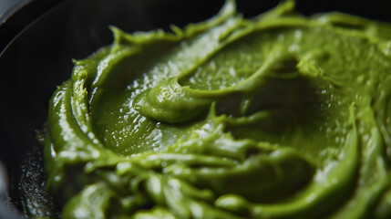 wasabi paste on black surface