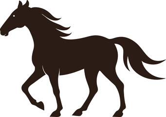 horses silhouette vector