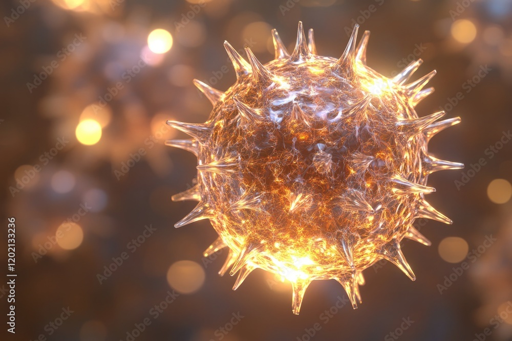 Poster intricate cellular structure illuminated with ethereal light, sh