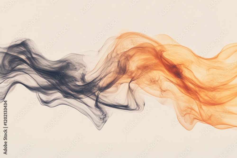 Poster flowing waves of color blend seamlessly, creating dynamic visual