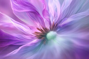 Obraz premium Soft petals blend in shades of purple and pink, creating dreamy
