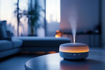 Elegant diffuser releases fragrant mist, enhancing tranquil ambi