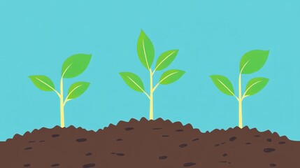 Business growth flat design front view startup theme cartoon drawing colored pastel. 