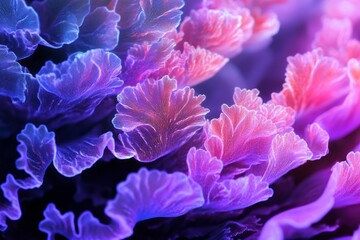 Obraz premium Vibrant Purple and Pink Coral Reef Abstract Art
