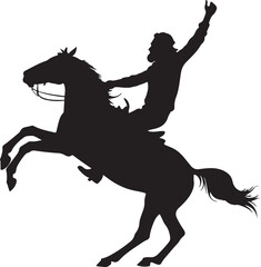 Horse and Rider Silhouette Equestrian Sports and Scenes 