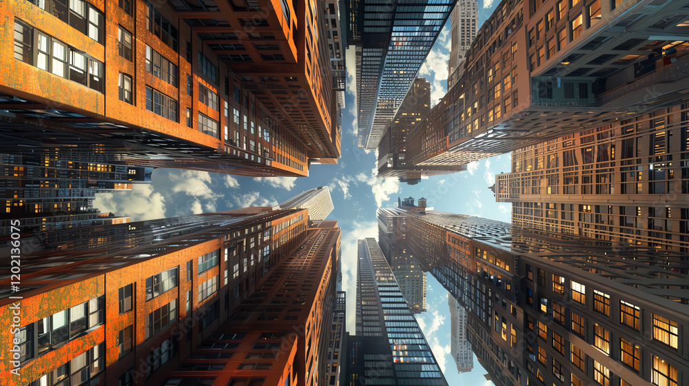 Poster explore the hidden beauty of urban structures through a unique perspective, combining photorealistic