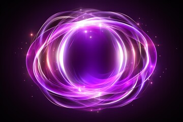 Obraz premium Vibrant energy waves dance in a cosmic swirl during a mystical night. Generative AI