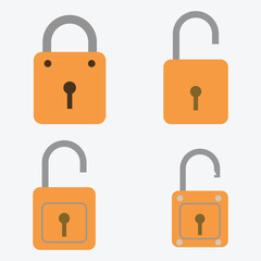 Lock Icons and Symbols vector art .