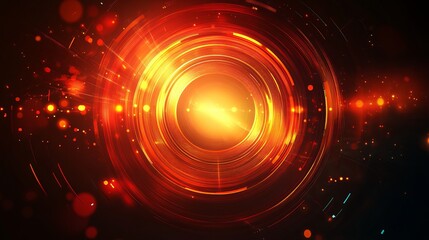 Fototapeta premium Abstract Tech Background with Glowing Circular Design