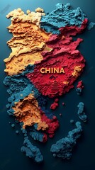 Contemporary Gradient Map of China