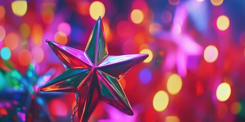 Star decoration on table