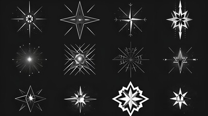 star icon set collection
