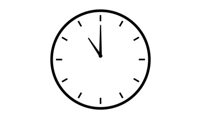 11 o clock isolated transparent vector icon symbol, clock icon, 