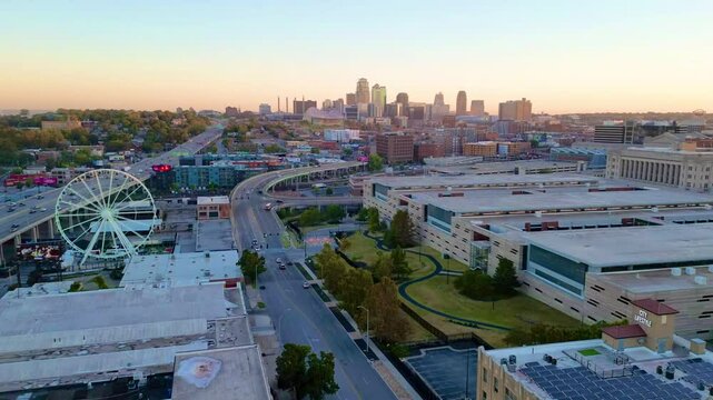 sunset view of kansas city from the south side