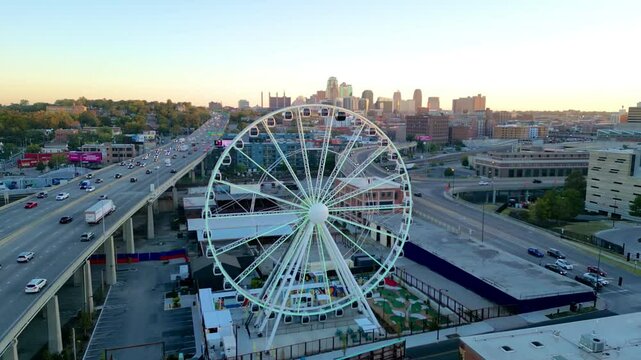sunset view of kansas city at sunset