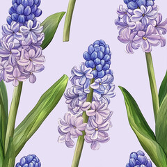 Hyacinth Flower Pattern Design