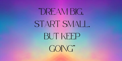 Life Motivational quote with a colorful gradient background illustration
