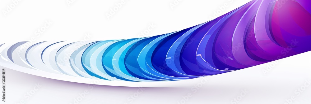 Poster elegant wave of colors flowing through a serene gradient landscape. generative ai