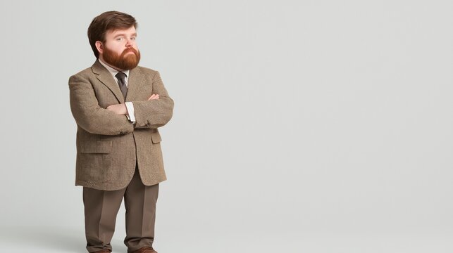 Professional Man with Dwarfism in a Suit Illustrates Confidence and Success in a Business Setting with Emphasis on Empowerment and Inclusion