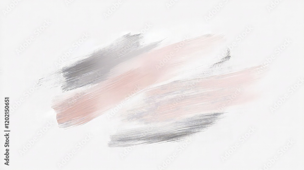 Poster an abstract minimal background with a few thick brushstrokes in pale blush and light gray, set again