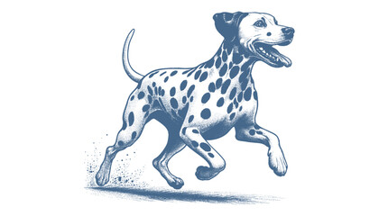 Dalmatian dog vector | dog vector | dog illustration | dog silhouette | dog tattoo | dog engraving | dog drawing 