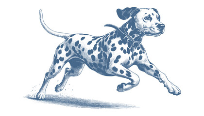 Dalmatian dog vector | dog vector | dog illustration | dog silhouette | dog tattoo | dog engraving | dog drawing 