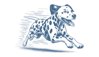 Dalmatian dog vector | dog vector | dog illustration | dog silhouette | dog tattoo | dog engraving | dog drawing 